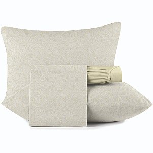 Jogo de Cama Altenburg Bossa 2 Malharia 4 Peças Queen Bege