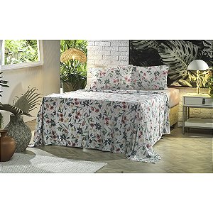 Jogo de Cama Altenburg Brisa 2 Malharia 4 Peças Casal Bege