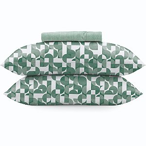 Jogo de Cama Altenburg Bossa 4 Malharia 3 Peças Queen Verde