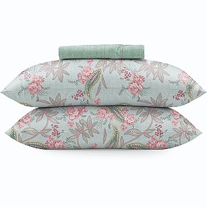 Jogo de Cama Altenburg Brisa 4 Malharia 3 Peças Queen Verde