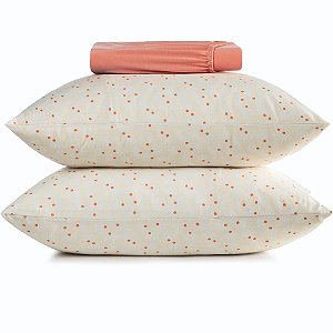 Jogo de Cama Altenburg Brisa 7 Malharia 3 Peças Queen Laranj