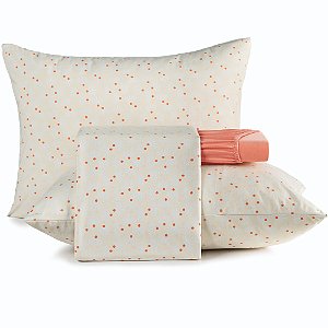 Jogo de Cama Altenburg Brisa 7 Malharia 4 Peças Queen Laranj