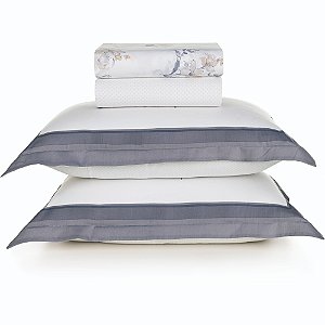 Jogo de Cama Karsten Lucille 300 Fios Eg 4 Peças King Branco
