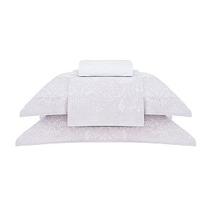 Jogo de Cama Buddemeyer Amelie 300 Fios 4 Peças King Branco