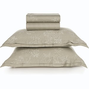 Jogo de Cama Karsten Lins 300 Fios Egypt 4 Peças King Bege