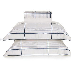 Jogo de Cama Karsten Conrado 300 Fios 4 Peças Casal Branco