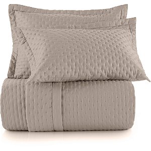 Jogo de Colcha Altenburg Champanhe TA UW 3 Peças Queen Bege