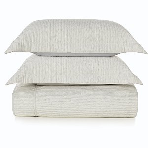 Jogo de Colcha Karsten Dantas Textur 3 Peças King Off White