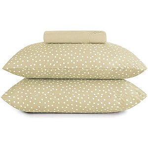 Jogo de Cama Altenburg Bits Malha 3 Peças King Bege