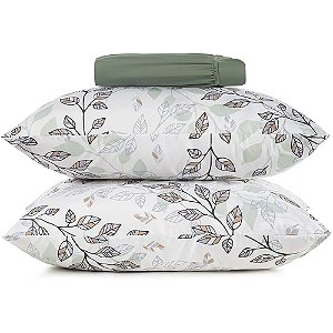 Jogo de Cama Altenburg Folhagem TA 3 Peças King Verde