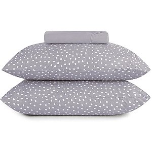 Jogo de Cama Altenburg Bits Malha 3 Peças Casal Lilás