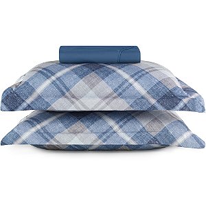Jogo de Cama Lynel Glasgow Sofistic 3 Peças Casal Azul