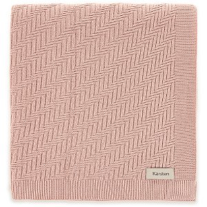 Manta Decorativa Karsten Salina Tricot Rosa