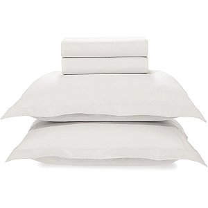 Jogo de Cama Karsten Tom 200 Fios 4 Peças King Branco