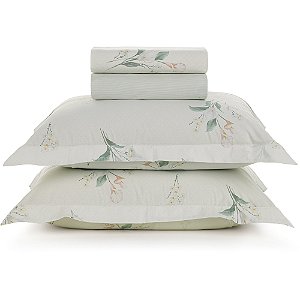 Jogo de Cama Karsten Lydia 200 Fios 4 Peças Casal Off White