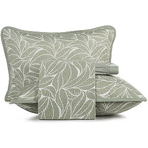 Jogo de Cama Altenburg Tahaa Malha 4 Peças Queen Verde