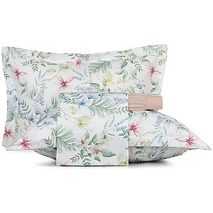 Jogo de Cama Altenburg Florado Ta 4 Peças Casal Rosa