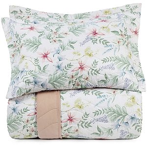 Jogo de Colcha Altenburg Florado Ta 3 Peças Queen Rosa