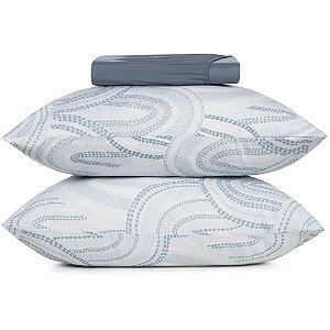 Jogo de Cama Altenburg Arco Ta 3 Peças Casal Azul