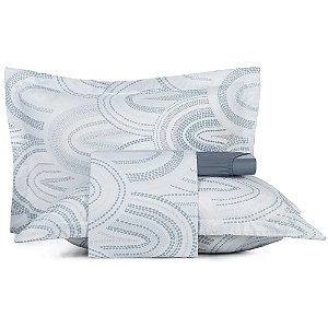 Jogo de Cama Altenburg Arco Ta 4 Peças Queen Azul