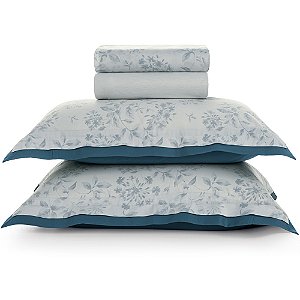 Jogo de Cama Karsten Ellie 300 Fios 4 Peças Casal Branco