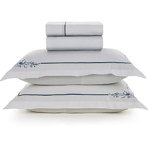 Jogo de Cama Karsten Helen 200 Fios 4 Peças Queen Branco