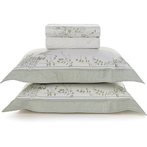 Jogo de Cama Karsten Laura 300 Fios 4 Peças King Branco