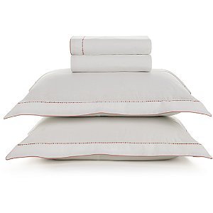 Jogo de Cama Karsten Lina 200 Fios 4 Peças Queen Branco