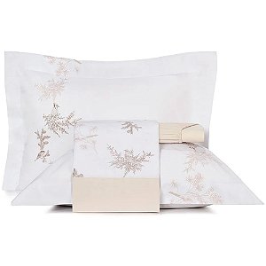 Jogo de Cama Altenburg Campagne 200 Fio 4 Peças Casal Branco
