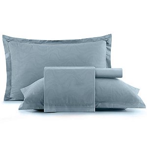 Jogo de Cama Altenburg Hungaro Ta Uw 4 Peças Casal Azul