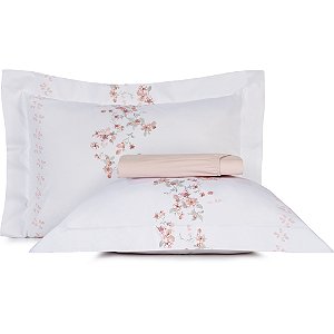 Jogo de Cama Altenburg Liliflora 200 Fios 3 Peças Queen Rosa