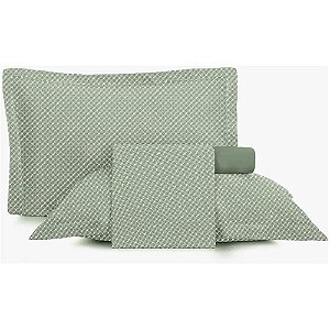 Jogo de Cama Altenburg Slim Organic Ta 4 Peças King Verde