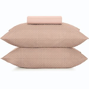 Jogo de Cama Altenburg Slim Lotus Ta 3 Peças King Rosa