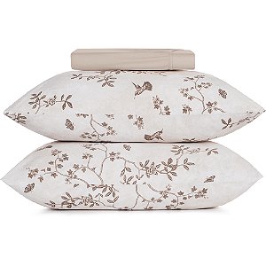 Jogo de Cama Altenburg Paradis Malha 3 Peças King Bege