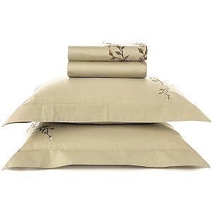 Jogo de Cama Karsten Carmela 300 Fios 4 Peças King Bege