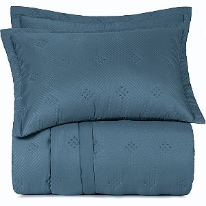 Jogo de Colcha Altenburg Mural Ta Uw 3 Peças Casal Azul