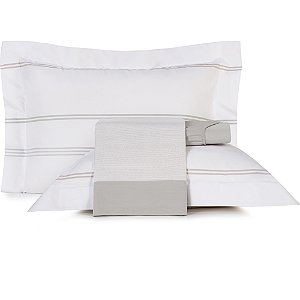 Jogo de Cama Altenburg Riviera 200 Fios 4 Peças Queen Cinza