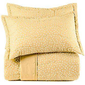 Jogo de Colcha Altenburg Bits Malha 3 Peças Casal Amarelo