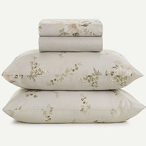 Jogo de Cama Karsten Nice 160 Fios 4 Peças Queen Off White