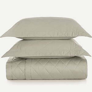 Jogo de Colcha Karsten Bossa 300 Fios 3 Peças Casal Bege