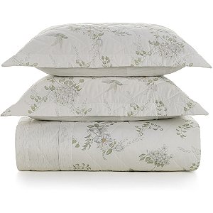 Jogo de Colcha Karsten Laura 300 Fios 3 Peças Casal Branco