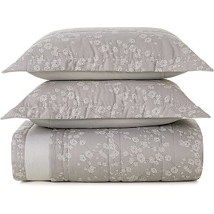 Jogo de Colcha Karsten Melania 300 Fios 3 Peças Casal Branco
