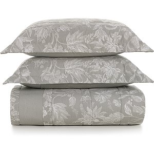 Jogo de Colcha Karsten Morgan 200 Fios 3 Peças Casal Cinza