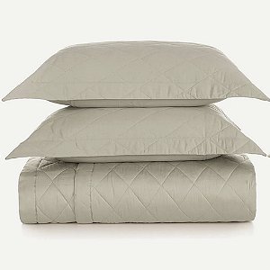 Jogo de Colcha Karsten Bossa 300 Fios 3 Peças King Bege