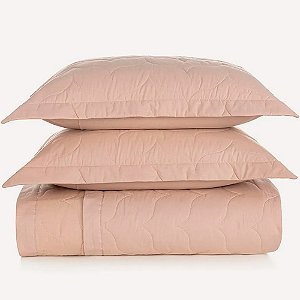 Jogo de Colcha Karsten Tom 200 Fios 3 Peças Casal Rosê