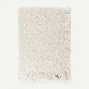Manta Decorativa Karsten Campos Branco