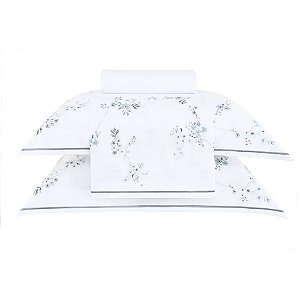 Jogo de Cama Buddemeyer Louise 200 Fios Queen Azul