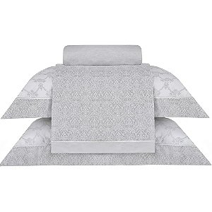 Jogo de Cama Buddemeyer Valence 200 Fios Queen Cinza
