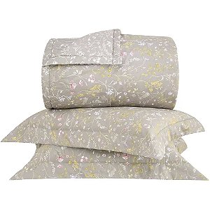 Jogo de Colcha Buddemeyer Secret Garden 200 Fios Casal Bege