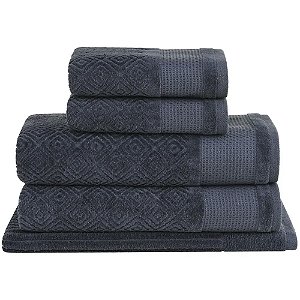 Jogo de Banhão Buddemeyer Kyoto Veludo Marinho